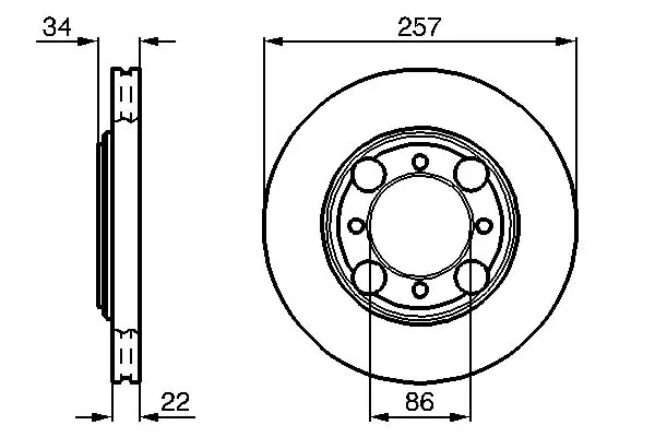 Handler.Part Brake disc Bosch 0986478675 1