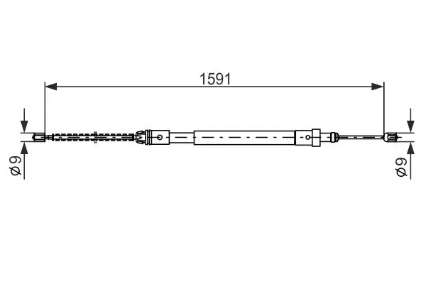 Handler.Part Cable, parking brake Bosch 1987477580 5