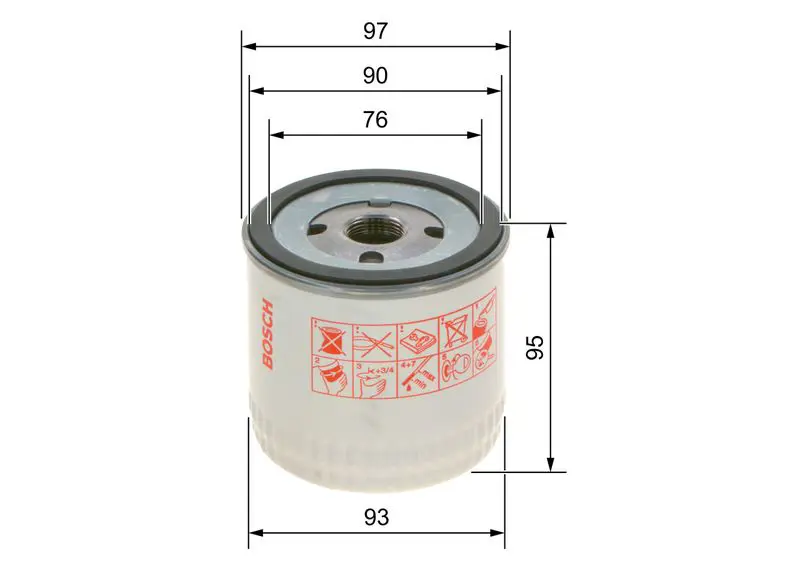 Handler.Part Oil filter Bosch 0451103252 5