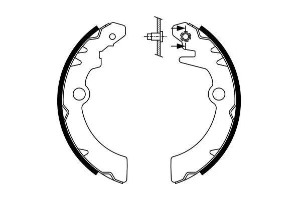 Handler.Part Brake shoe set Bosch 0986487760 5