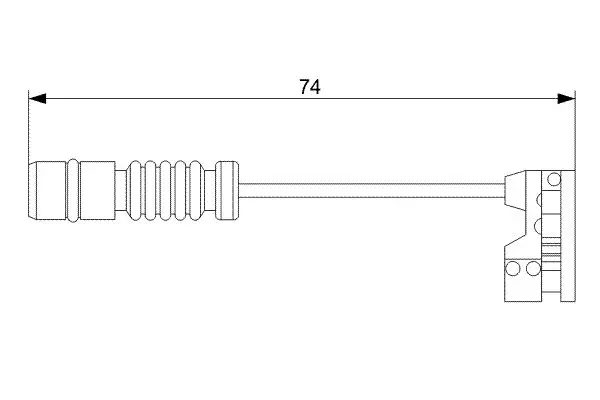 Handler.Part Warning contact, brake pad wear Bosch 1987473008 1