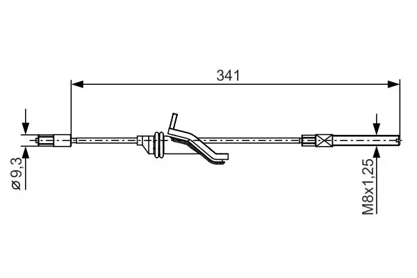 Handler.Part Cable, parking brake Bosch 1987482188 1