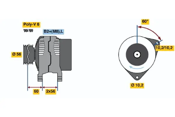 Handler.Part Alternator Bosch 0124525018 5