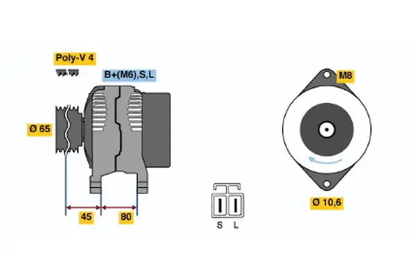 Handler.Part Alternator Bosch 0986038041 1