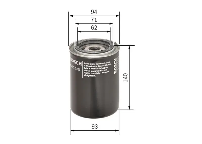 Handler.Part Oil filter Bosch 0451203235 5