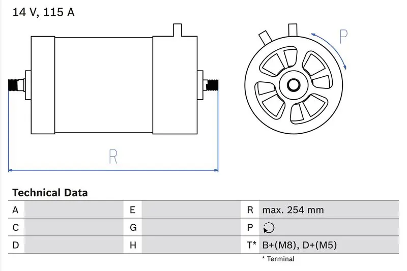 Handler.Part Alternator Bosch 0986039870 1