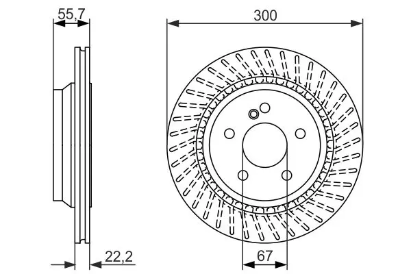 Handler.Part Brake disc Bosch 0986479655 5