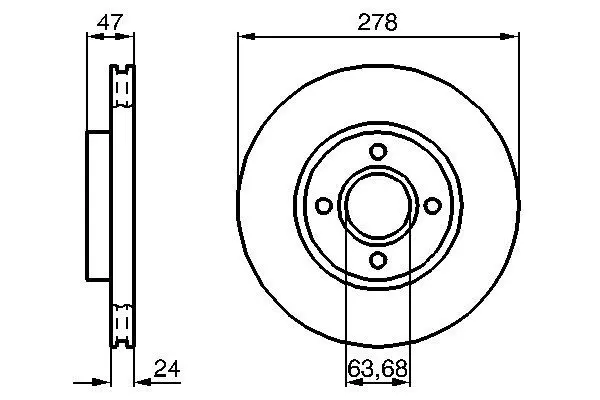 Handler.Part Brake disc Bosch 0986478427 1