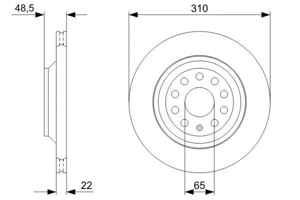 Handler.Part Brake disc Bosch 0986479303 5