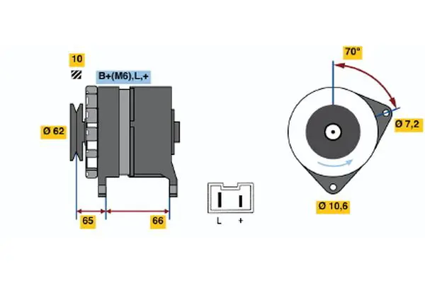 Handler.Part Alternator Bosch 0986031711 1