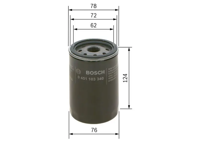 Handler.Part Oil filter Bosch 0451103340 5