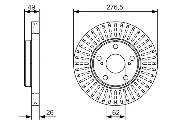 Handler.Part Brake disc Bosch 0986479A62 5