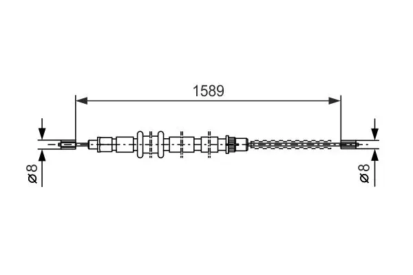 Handler.Part Cable, parking brake Bosch 1987477620 1