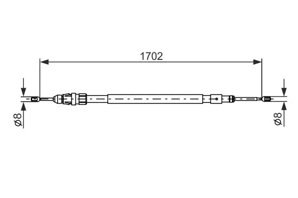 Handler.Part Cable, parking brake Bosch 1987477239 1