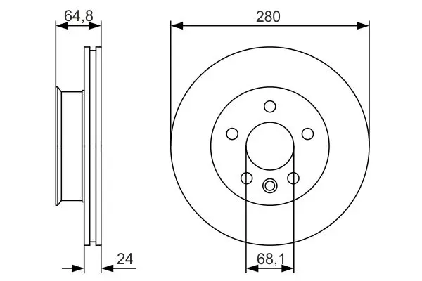 Handler.Part Brake disc Bosch 0986479S80 1