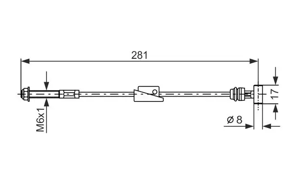 Handler.Part Cable, parking brake Bosch 1987477522 5