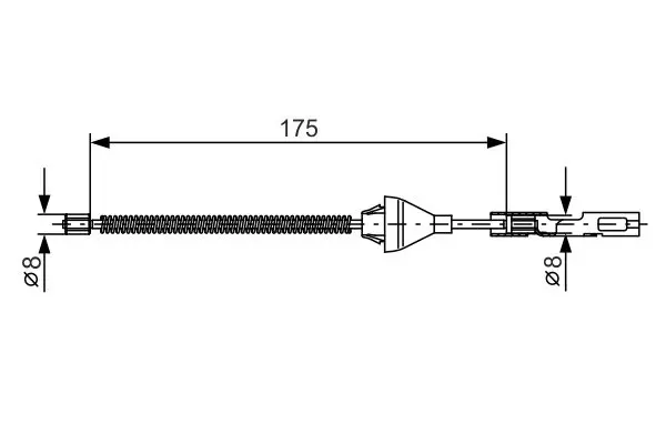 Handler.Part Cable, parking brake Bosch 1987477906 5