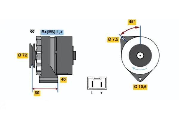 Handler.Part Alternator Bosch 0986032061 1