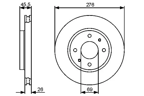 Handler.Part Brake disc Bosch 0986479471 5