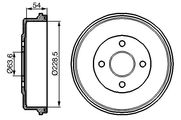 Handler.Part Brake drum Bosch 0986477051 1