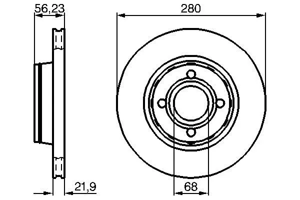 Handler.Part Brake disc Bosch 0986478128 5