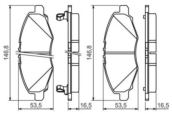 Handler.Part Brake pad set, disc brake Bosch 0986494326 1