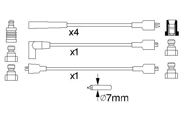 Handler.Part Ignition cable kit Bosch 0986356834 5