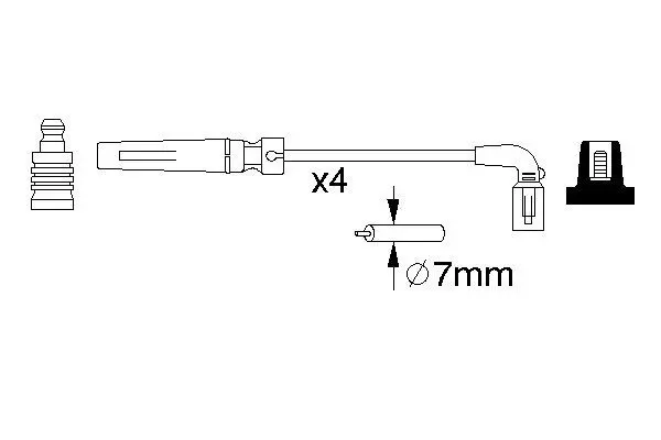 Handler.Part Ignition cable kit Bosch 0986356987 5