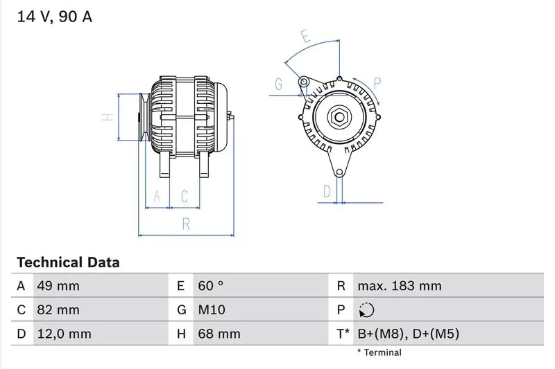 Handler.Part Alternator Bosch 0986041970 1