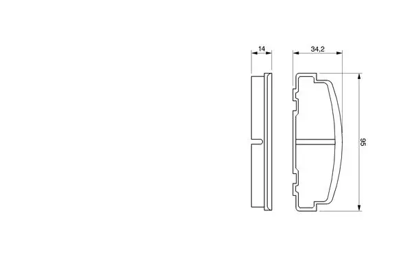 Handler.Part Brake pad set, disc brake Bosch 0986424181 1