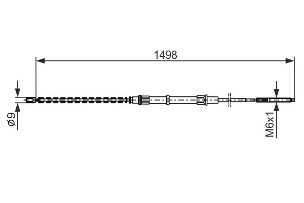 Handler.Part Cable, parking brake Bosch 1987477338 5