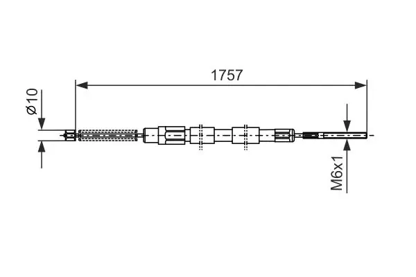 Handler.Part Cable, parking brake Bosch 1987477523 5