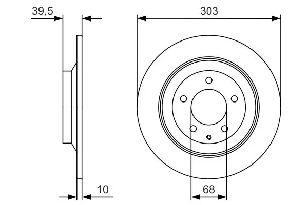 Handler.Part Brake disc Bosch 0986479V04 5