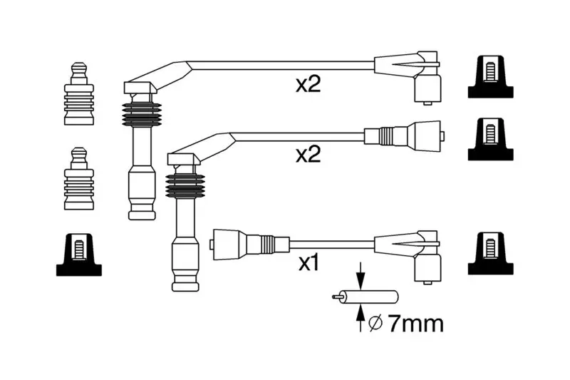 Handler.Part Ignition cable kit Bosch 0986357242 5