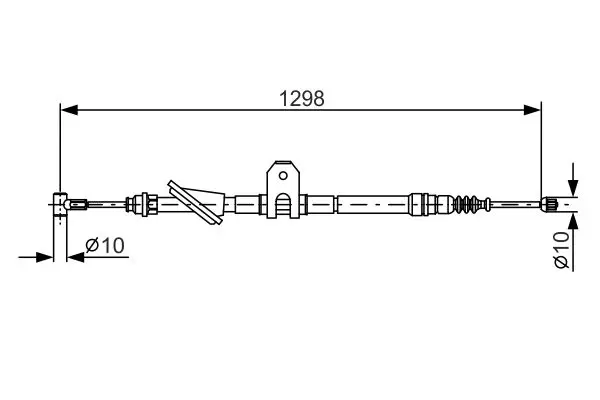 Handler.Part Cable, parking brake Bosch 1987477726 5