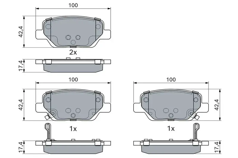 Handler.Part Brake pad set, disc brake Bosch 0986495393 7