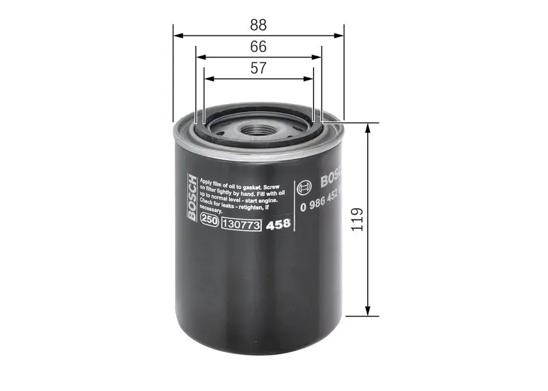 Handler.Part Oil filter Bosch 0986452020 5