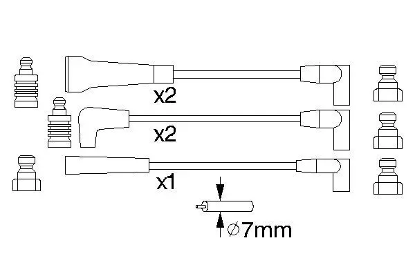 Handler.Part Ignition cable kit Bosch 0986356780 5