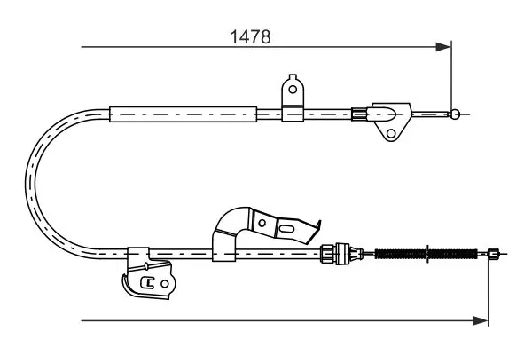 Handler.Part Cable, parking brake Bosch 1987477951 5