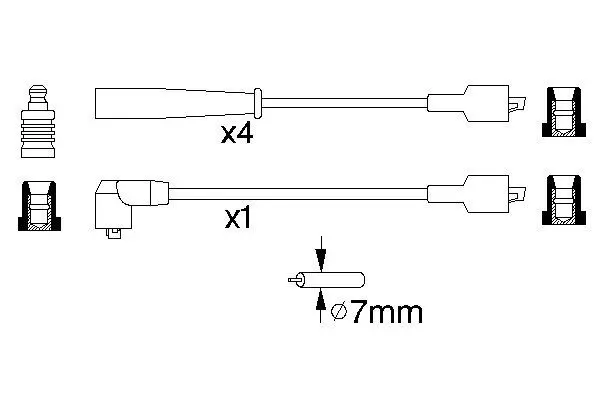 Handler.Part Ignition cable kit Bosch 0986356815 1