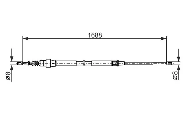 Handler.Part Cable, parking brake Bosch 1987477696 5