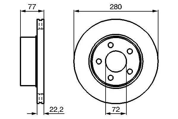 Handler.Part Brake disc Bosch 0986478694 1