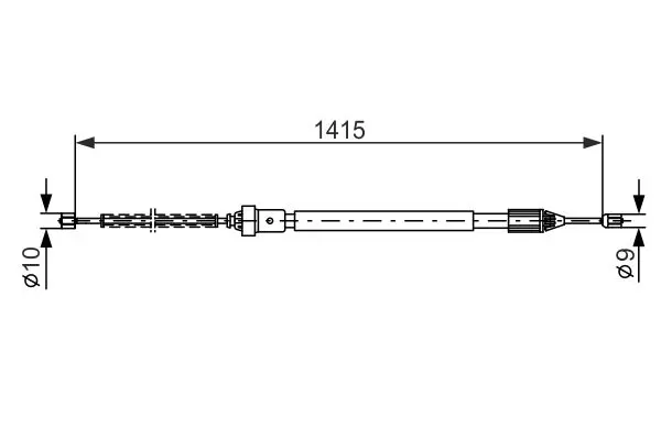 Handler.Part Cable, parking brake Bosch 1987477782 5