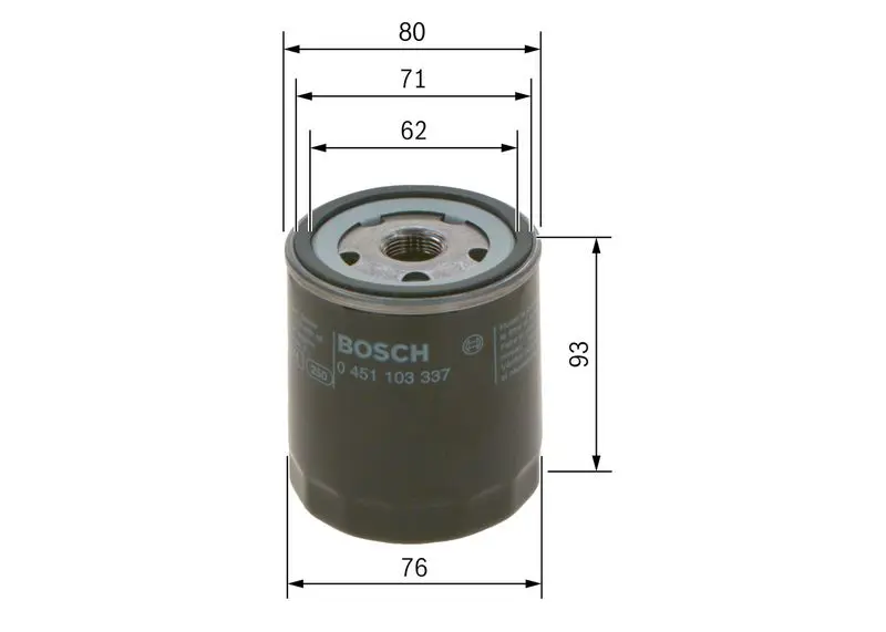 Handler.Part Oil filter Bosch 0451103337 5