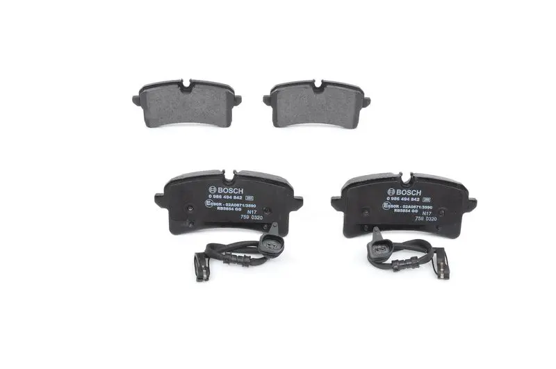 Handler.Part Brake pad set, disc brake Bosch 0986494842 1