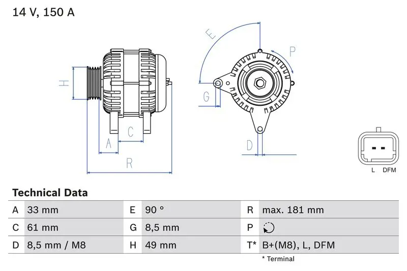 Handler.Part Alternator Bosch 0986080420 1