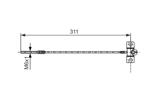 Handler.Part Cable, parking brake Bosch 1987477658 5