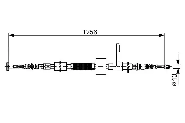 Handler.Part Cable, parking brake Bosch 1987477622 5