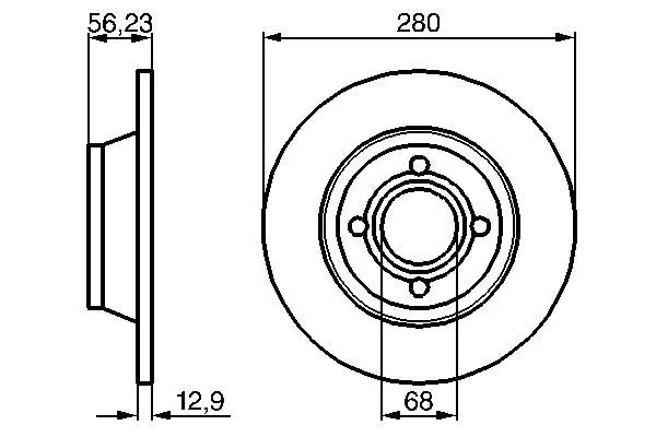 Handler.Part Brake disc Bosch 0986478131 5