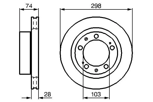 Handler.Part Brake disc Bosch 0986478418 1